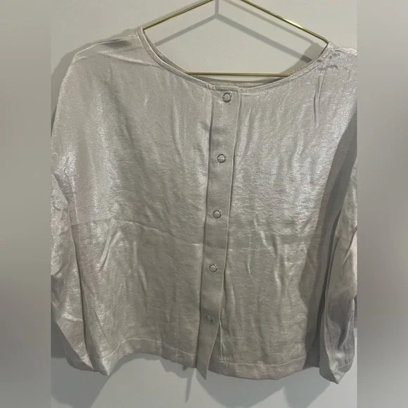 Forever 21 Champagne Metallic Crop Top Plus - Picture 5 of 5
